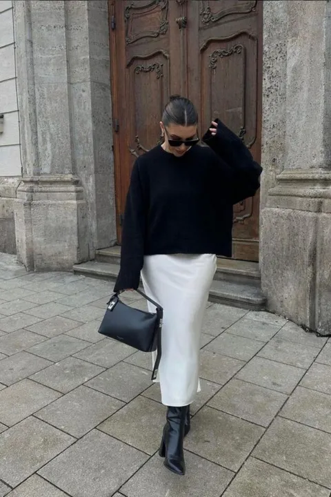 Satin skirt